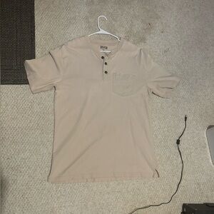 Men's Beige Henley Shirt Duluth Trading